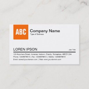 Cartão De Visita Guia Cor - Laranja