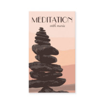 Guia de Meditação Peach Reiki Stone Cairn Stack