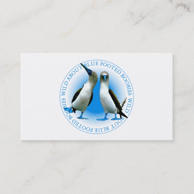 Cartão De Visita Guia de observação de pássaros de pés azuis (Frente)
