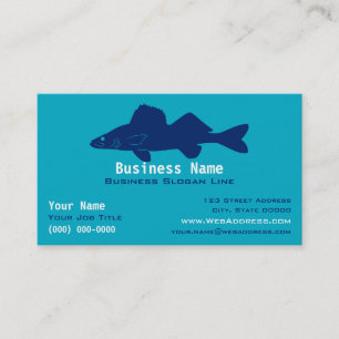 Cartão De Visita Guia de Pesca de Walleye Personalizado / Carta