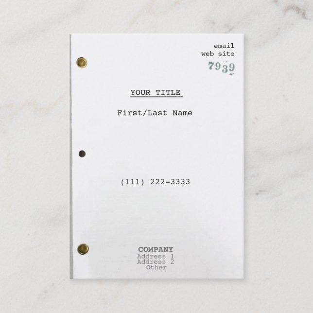 Cartão De Visita Guião II (Frente)