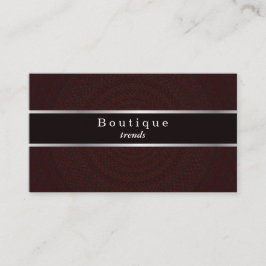 Cartão De Visita Guilloche, Padrão Preto e Prata