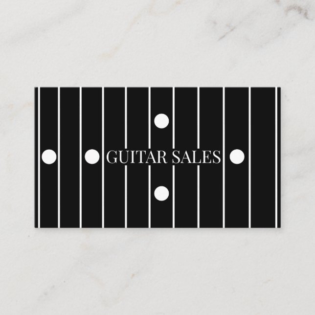 Cartão De Visita Guitar Sales Modern Ebony Fretboard Style Pro  (Frente)