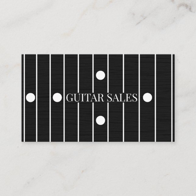 Cartão De Visita Guitar Sales Modern Rosewood Fretboard Style Pro (Frente)