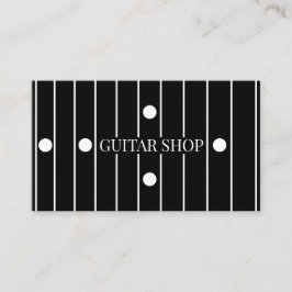 Cartão De Visita Guitar Shop Luthier Ebony Fretboard Graphic Design