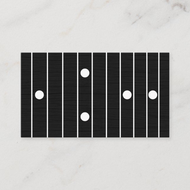 Cartão De Visita Guitarista Lições de Violão Instrutor de Música (Frente)