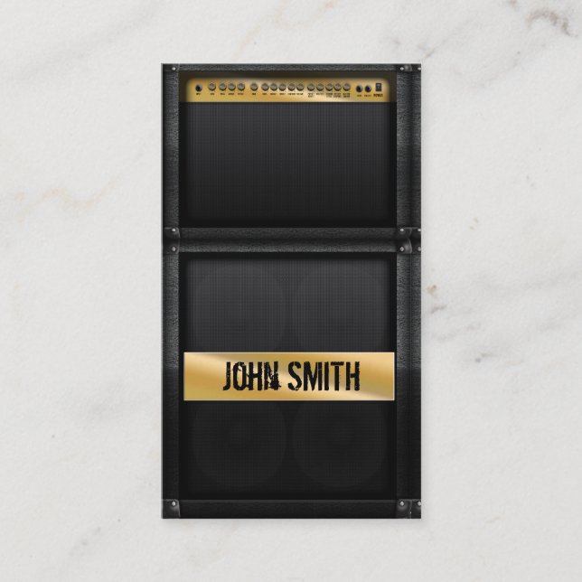 Cartão De Visita Guitarra com nome personalizado (Frente)