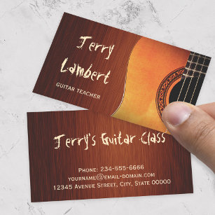 Cartão De Visita Guitarrista Acionista de Guitarra Professor Na mod