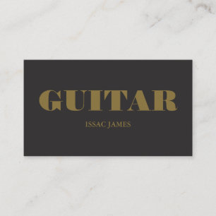 Cartão De Visita Guitarrista Estiloso, Músico Profissional