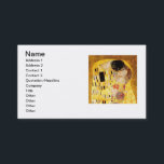 Cartão De Visita Gustav Klimt A Pintura Clássica Beija<br><div class="desc">Gustav Klimt O Kiss Gustav Klimt usou ouro real em sua bela obra de mulheres nouveau de arte e arte decorativa. Esta pintura Klimt foi chamada de "O Beijo" e é a mais conhecida obra de arte nouveau que ele já pintou. A pintura de Gustav Klimt é de uma mulher...</div>