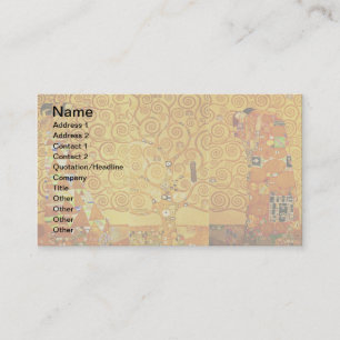 Cartão De Visita Gustav Klimt Tree of Life: Art Nouveau Symbolista