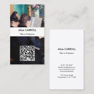 Cartão De Visita Gustave Caillebotte - A lição do Piano - Código QR