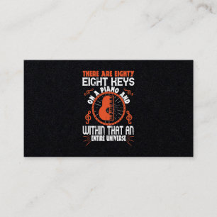 Cartão De Visita Há Oitenta Chaves Em Um Piano