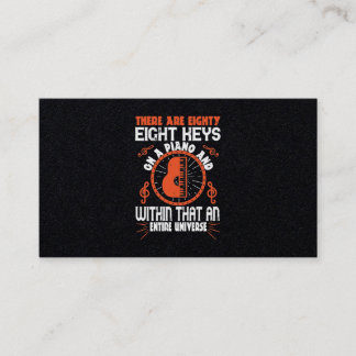 Cartão De Visita Há Oitenta Chaves Em Um Piano