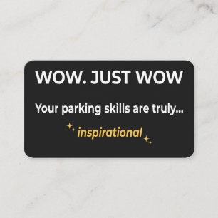 Cartão De Visita Habilidades de estacionamento inspiradoras Sarcasm