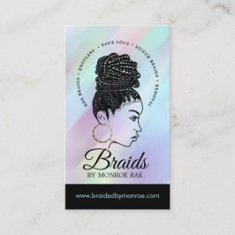 Cartão De Visita Hair Braider Braid Stylist Beauticitic Salon