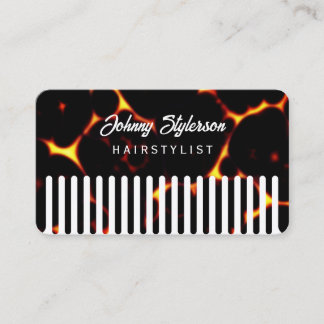 Cartão De Visita Hair comb looking hairstylist