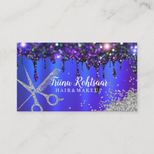 Cartão De Visita HAIR MAKE UP Glitter Rosa