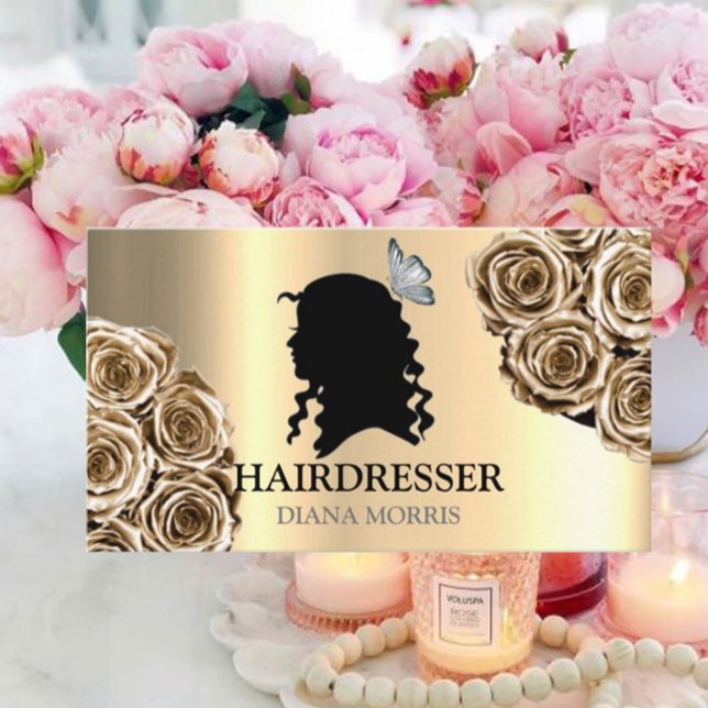 Cartão De Visita Hair Salon Hairdresser Beauon Salon (Criador carregado)