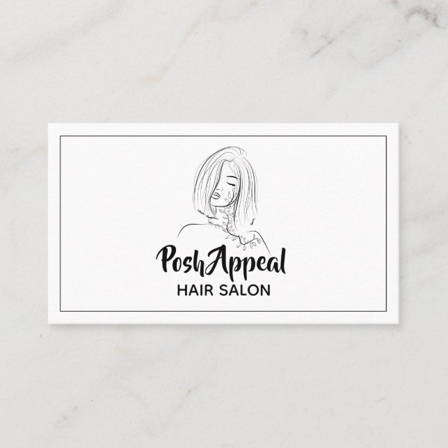 Cartão De Visita Hair Salon Hairstylist  (Frente)