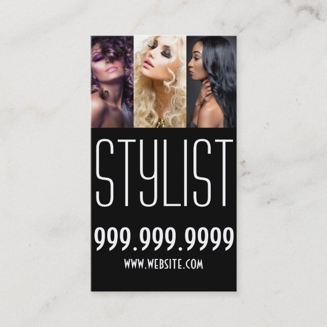 Cartão De Visita Hair Salon Stylist Barber Compra Beleza Negócios (Frente)