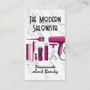 Cartão De Visita Hair Salon Tools Bela