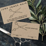 Cartão De Visita Hair Stylist Barber Scissors Chic APPOINTMENT DATE<br><div class="desc">Add your own information,  change the text,  font and colors of this customizable business card. Hand drawn by me for you. Check my shop for more business card designs,  plus matching items like loyalty cards,  discount cards,  gift cards and more! Let me know if you'd like something custom too.</div>
