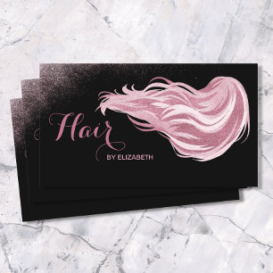 Cartão De Visita Hair Stylist Blush Cor-de-rosa brilhante Beleza Ch