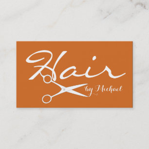 Cartão De Visita Hair Stylist Elegante Cacau Castanho Fundo