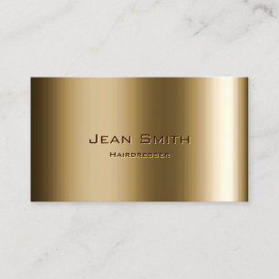Cartão De Visita Hair Stylist Hairdresser Metal Bronze Beleza Salã