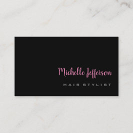 Cartão De Visita Hair Stylist Handwtitten Script Cinza Tendência de