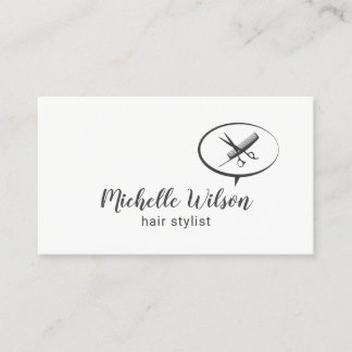 Cartão De Visita Hair Stylist Hypography Beauty Salon