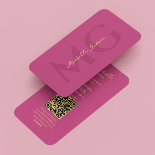 Cartão De Visita Hair Stylist Lashes Makeup Artist Pink Modern