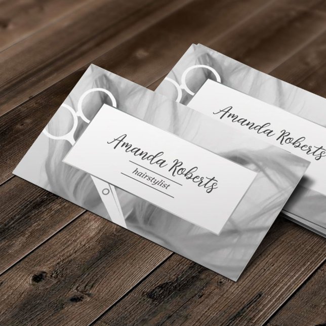 Cartão De Visita Hair Stylist Salon Elegante (Criador carregado)