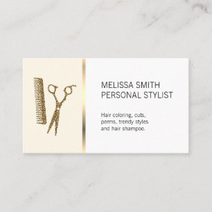 Cartão De Visita Hairstylist à moda