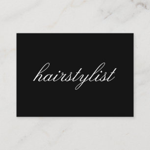 Cartão De Visita Hairstylist Cursive minimalista do texto  