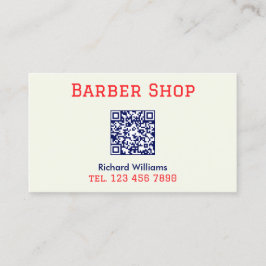 Cartão De Visita Hairstylist de Barber de Código QR