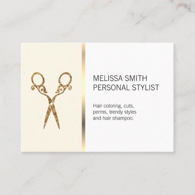 Cartão De Visita Hairstylist para a Elite rico (Frente)