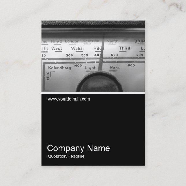 Cartão De Visita Half&Half Photo 0225 - Old UK Radio Dial (Frente)