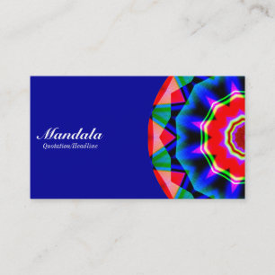Cartão De Visita Half Mandala 06 - Azul 000099