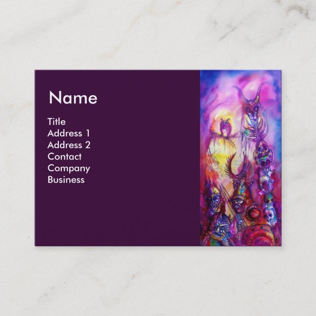 Cartão De Visita HALLOWEEN MONSTERS / ORK WAR Fantasy (Frente)