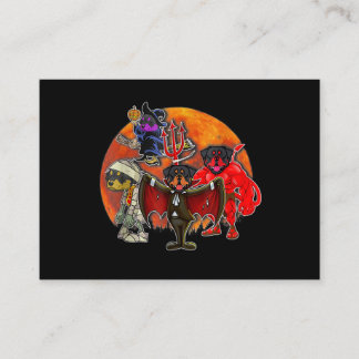 Cartão De Visita Halloween Rottweiler Costume Mummy Mau Bruxa