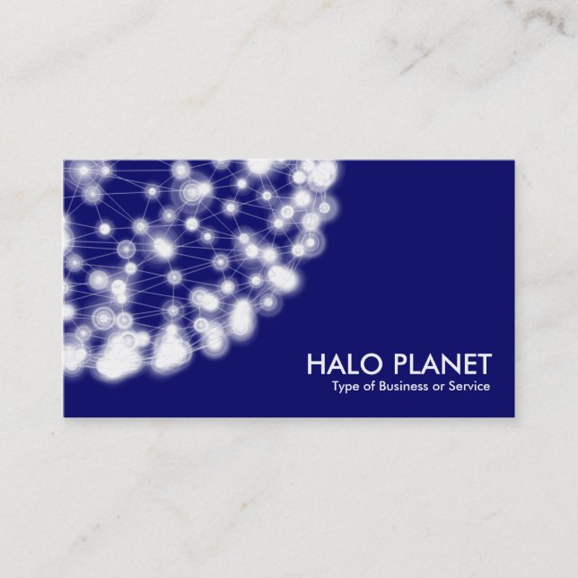 Cartão De Visita Halo Planet - Marinho profundo (Frente)