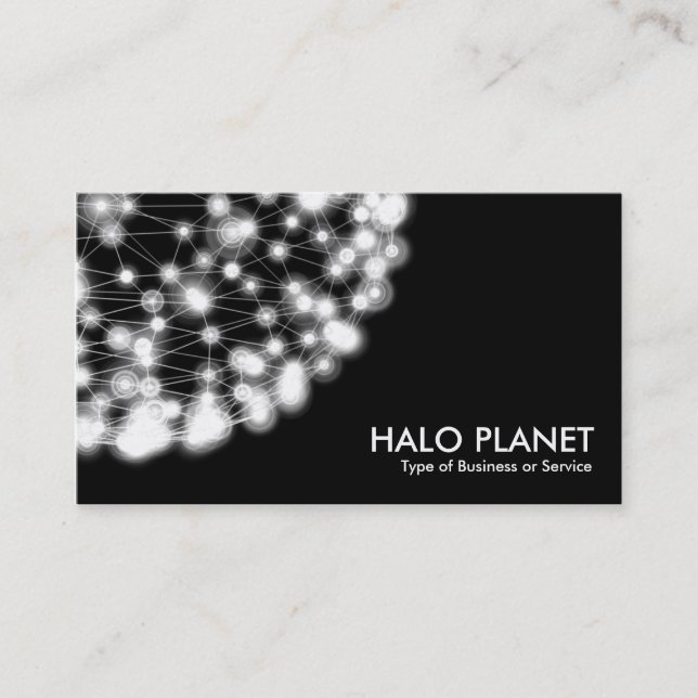 Cartão De Visita Halo Planet - Preto (Frente)