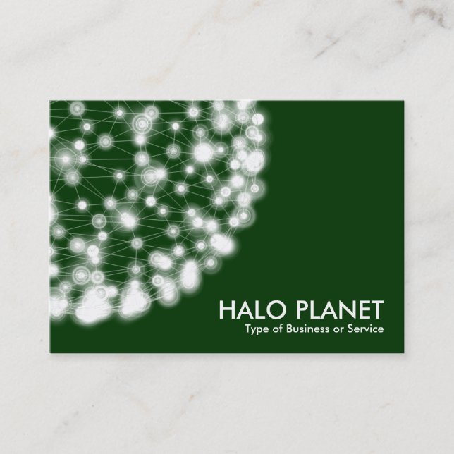 Cartão De Visita Halo Planet - Verde escuro (Frente)