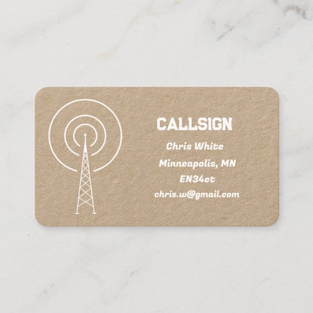Cartão De Visita Ham Amateur Radio (Frente)