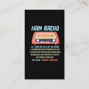 Cartão De Visita Ham Rádio Operador Definição Amador Rádio Hobb