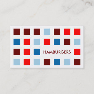 Cartão De Visita HAMBURGER (quadrados da modificação)
