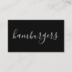 Cartão De Visita hambúrgueres manuscritos