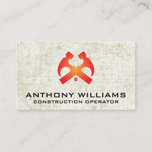 Cartão De Visita Hammers e House Roof  Fundo Grunge